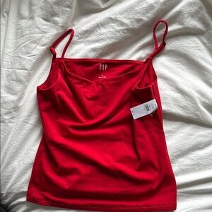 GAP Red Fitted Sleeveless Camisole